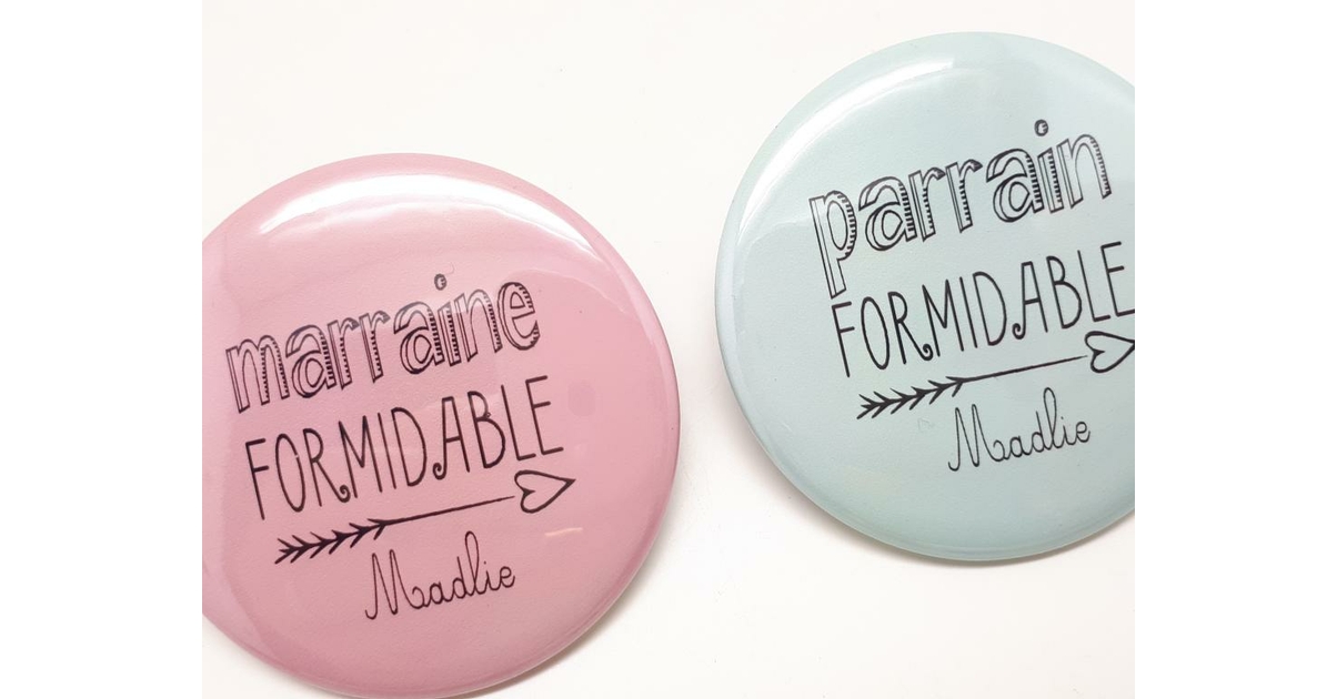 COLLEEN ILLUSTRATIONS Magnet 56mm Merci D'être Ma Marraine